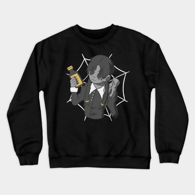 Old School Wednesday Addams Crewneck Sweatshirt by GoldenHorror